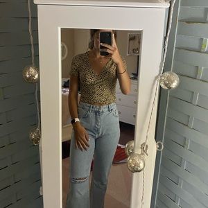 Brandy Melville cheetah crop top